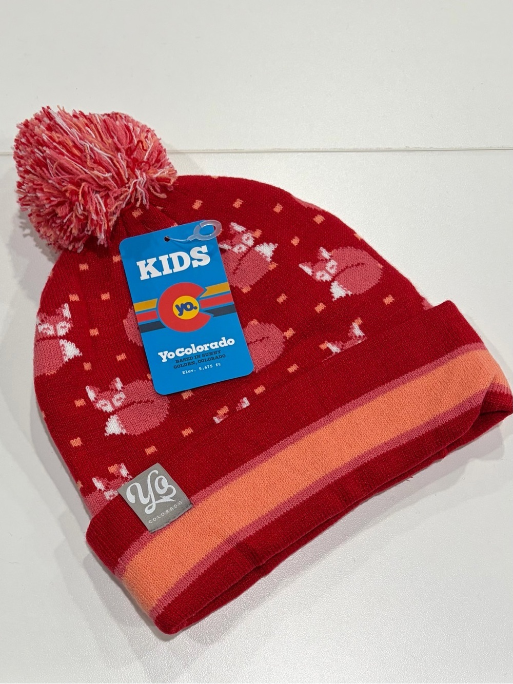 Yo Colorado Kids' Sleepy Fox Beanie Kids (2-7 yrs) Girls NWT Red Winter Hat